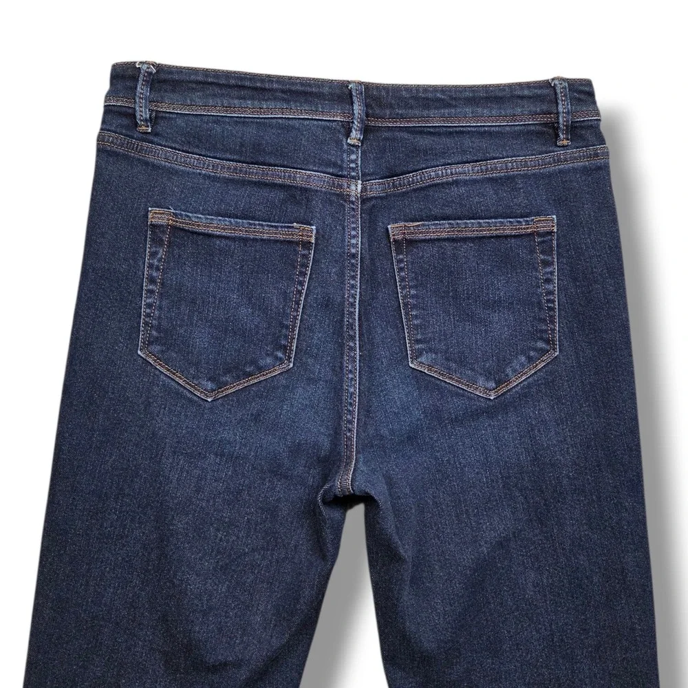 J Jill High Rise Straight Leg Jeans Womens‎ 4 Mid Rise Denim Dark Wash - Picture 5 of 9